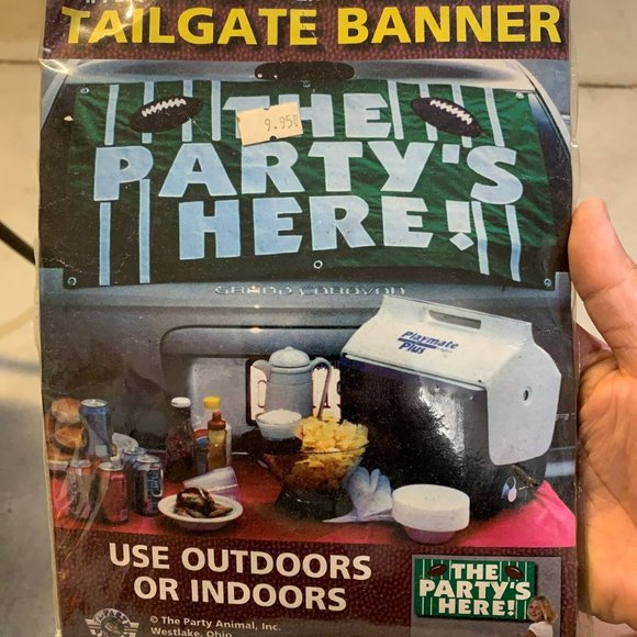The Party's‎ Here NFL Football Flag Only 4ftx2ft Tailgate Banner - Picture 1 of 4